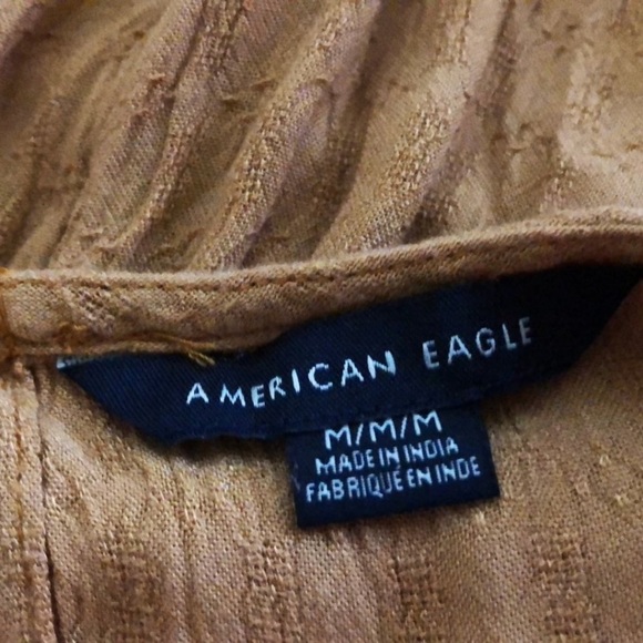 American Eagle Tiered Ruffle Babydoll Crop Top - Picture 3 of 4